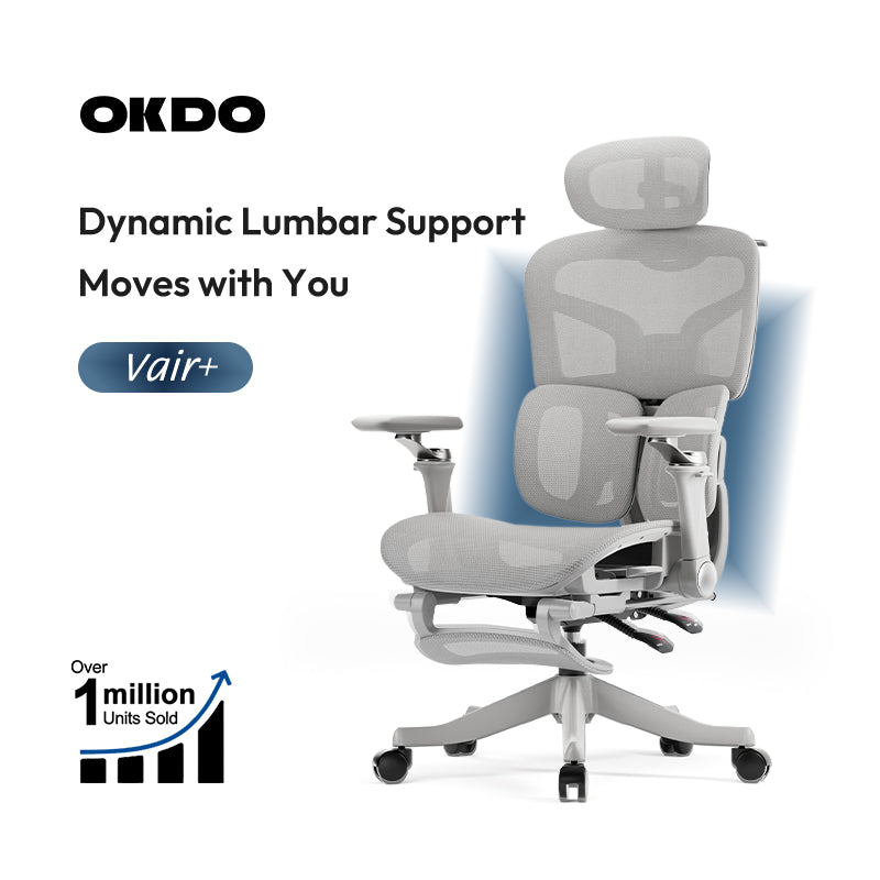 OKDO VARI Premium Ergonomic Chair with Dynamic Lumbar Support – product view