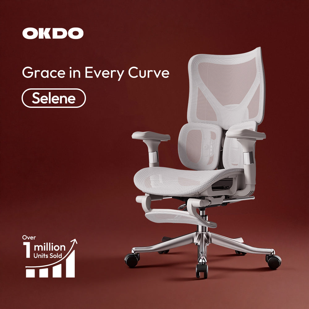 OKDO Selene Full-Body Adjustable Ergonomic Office Chair – product view