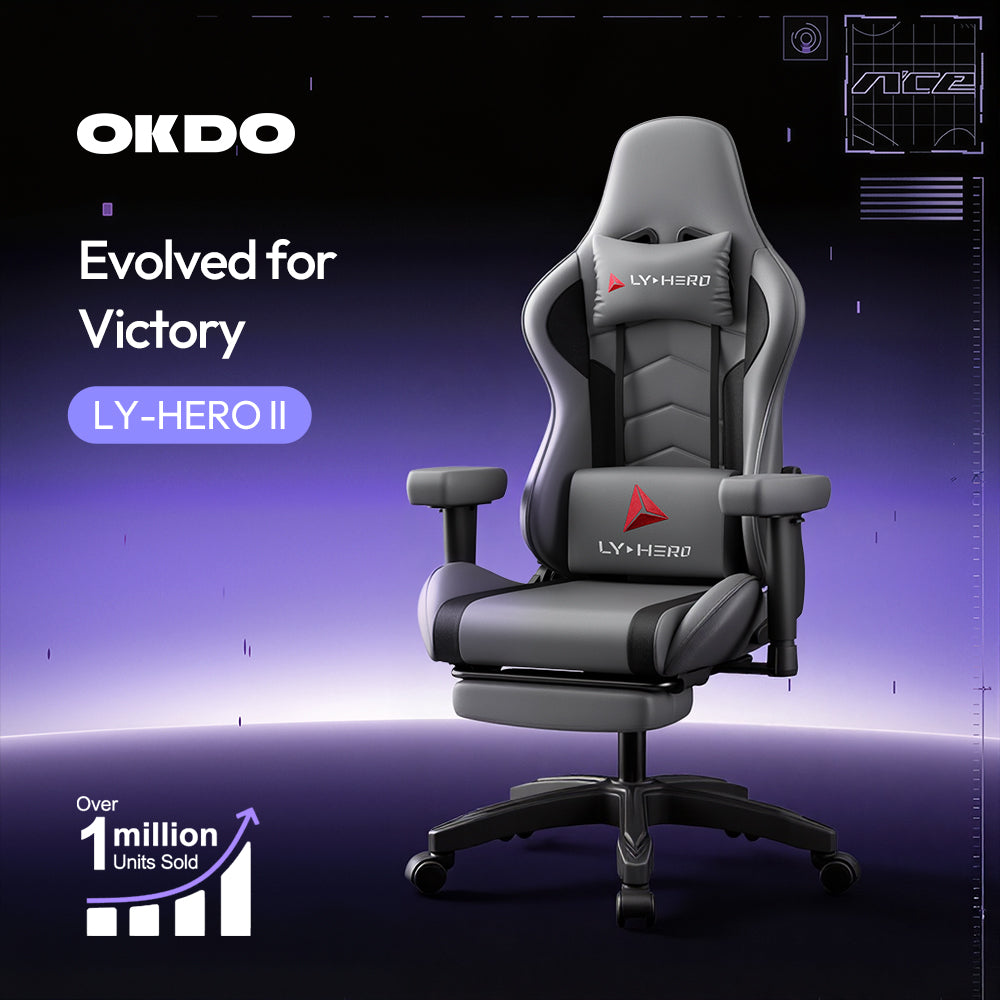 OKDO LY-HERO II Plus Adjustable Ergonomic Gaming Chair – product view