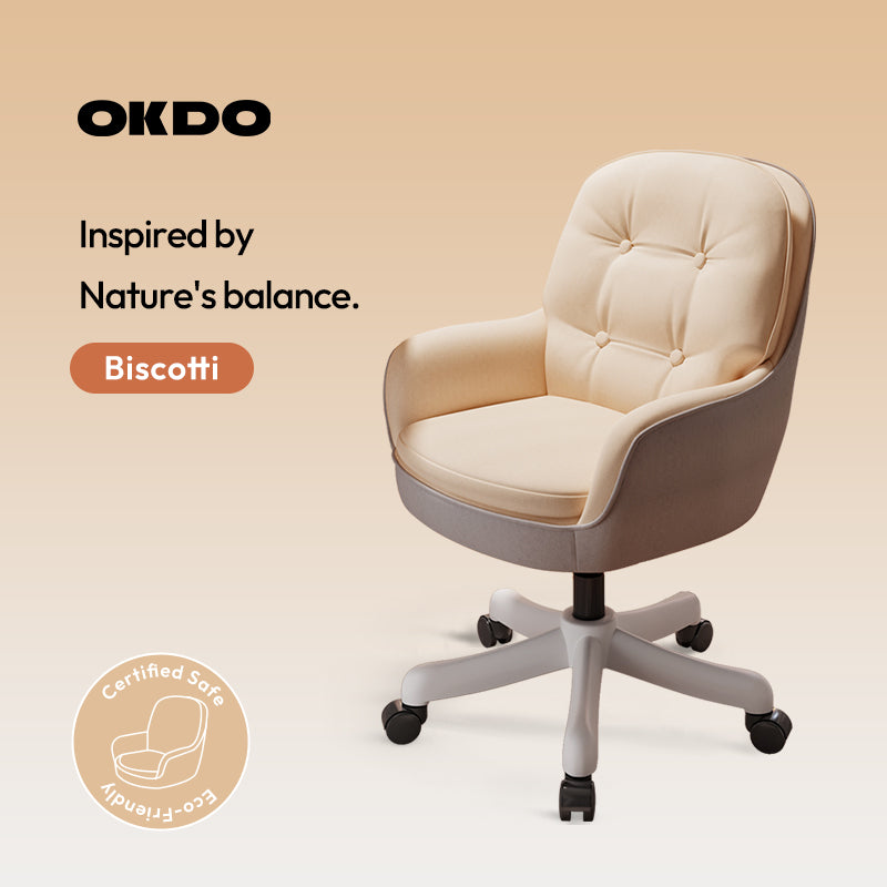 OKDO Biscotti Ergonomic Office and Vanity Chair – product view