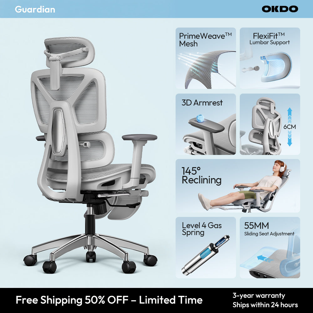 OKDO Guardian World Cup Edition Ergonomic Gaming Chair – product view