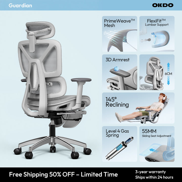 OKDO Guardian World Cup Edition Ergonomic Gaming Chair – product view